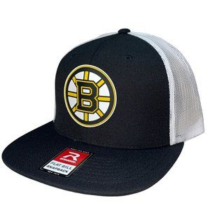 Boston Bruins 3D Flat Bill Wool Blend Hat- Black/ White
